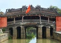 Chinese bridge - the tourism sight and travel destination in Hoi An, Vietnam. Royalty Free Stock Photo