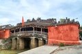 Chinese bridge - the tourism sight and travel destination in Hoi An, Vietnam. Royalty Free Stock Photo