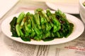 Chinese Broccoli with Oyster Sauce Royalty Free Stock Photo
