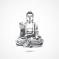 Chinese buddha icon Royalty Free Stock Photo