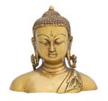 Chinese buddha sculpture isolated over white background