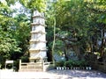 Chinese Buddhist sculptures among nature, trees and meditation Royalty Free Stock Photo