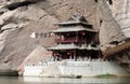 Chinese building on cliff Royalty Free Stock Photo