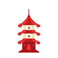 Chinese building temple element architecture. Traditional china town pagoda Royalty Free Stock Photo