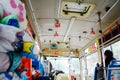 Chinese bus interior Royalty Free Stock Photo