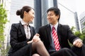 Chinese Businessman And Businesswoman Royalty Free Stock Photo