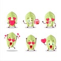 Chinese cabbage cartoon character with love cute emoticon