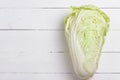 Chinese Cabbage-Michilli on wood table Royalty Free Stock Photo