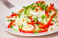 Chinese cabbage salad with red bell pepper Royalty Free Stock Photo