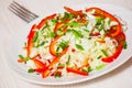 Chinese cabbage salad with red bell pepper Royalty Free Stock Photo