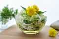 Chinese cabbage salad on the table