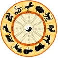 Chinese calendar animals Royalty Free Stock Photo