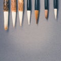 Chinese calligraphy brush for traditional writing. Square Royalty Free Stock Photo