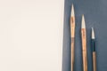 Chinese calligraphy brush for traditional writing. Top view Royalty Free Stock Photo