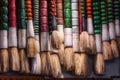 Chinese calligraphy brushes on market Royalty Free Stock Photo