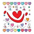 Chinese calligraphy heart love smile tshirt Royalty Free Stock Photo