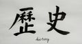 Chinese Calligraphy means`history` for Tatoo