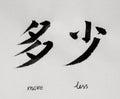 Chinese Calligraphy means`more less` for Tatoo