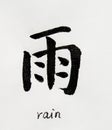 Chinese Calligraphy means`rain` for Tatoo