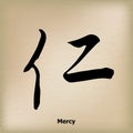 The Chinese Calligraphy `Mercy`, Kanji