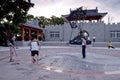 Chinese calligraphy in park