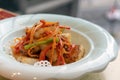 Chinese Cantonese morning tea classic dish, dim sum, Pan-Fried Turnip Cake Royalty Free Stock Photo