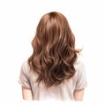 Brown Hallyu Style Hair Drawing With Realistic Lighting Royalty Free Stock Photo