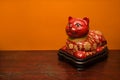 Chinese cat statue. Royalty Free Stock Photo