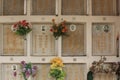 Traditional chinese graves in cemetery in Singapore