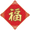 Chinese Character for Good Fortune - Fu