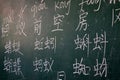 Chinese characters on the blackboard Royalty Free Stock Photo