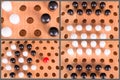 Chinese checkers wooden board set Royalty Free Stock Photo