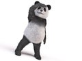 Chinese cheerful character panda fluffy teddy