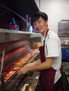 Chinese Chef Cooking Street Meat