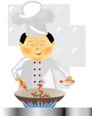 Chinese chef at work Royalty Free Stock Photo