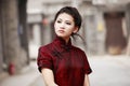 Chinese cheongsam model Royalty Free Stock Photo