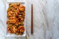 Chinese Chicken Jumbo Shrimp Royalty Free Stock Photo