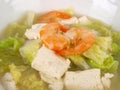 Chinese Chicken stock tofu soup Royalty Free Stock Photo