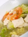 Chinese Chicken stock tofu soup Royalty Free Stock Photo