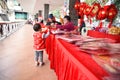 A Chinese child is enjoying the joy of the Chinese New Year