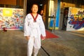 Chinese children learning Taekwondo