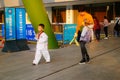 Chinese children learning Taekwondo
