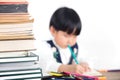 Chinese children`s learning pressure Royalty Free Stock Photo