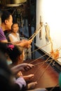 Chinese children shadow play performances Royalty Free Stock Photo