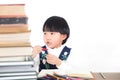 Chinese children studying hard in class Royalty Free Stock Photo