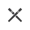 Chinese chopsticks vector icon Royalty Free Stock Photo