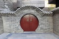 Chinese circular wooden door