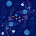 Chinese clasic flower and bird background