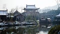 Chinese style classical architecture at the Hengdian Film and Television Base in China.