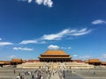 Chinese classical palace architecture, the Forbidden City, Beijing, China Royalty Free Stock Photo